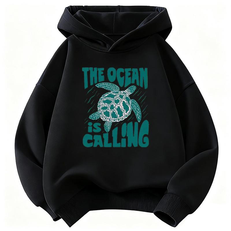 Fashion Sea Turtle Girls Hooded Kids Design Children's Sweatshirt Cute Hoody for Boys Girls Casual Hoodies for Spring