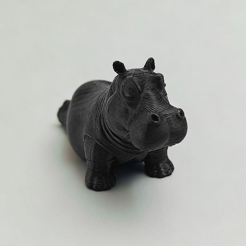 1Pcs Hippopotamus Figurine 3D Printing Yoga Hippopotamus Statue Multiple Styles Hippopotamus Decorative Ornament