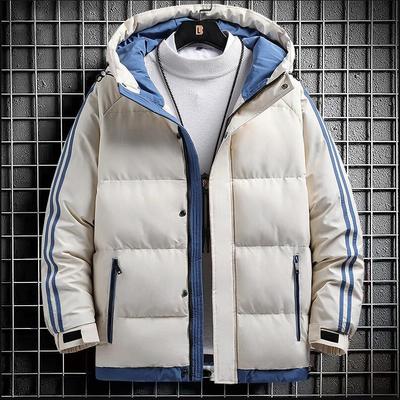 Gepolsterte Jacke Herren Winterjacke Zwei Stangen Gepolsterte Jacke Herren Daunen Baumwolle Herrenbekleidung Verdickte Gepolsterte Jacke Herren
