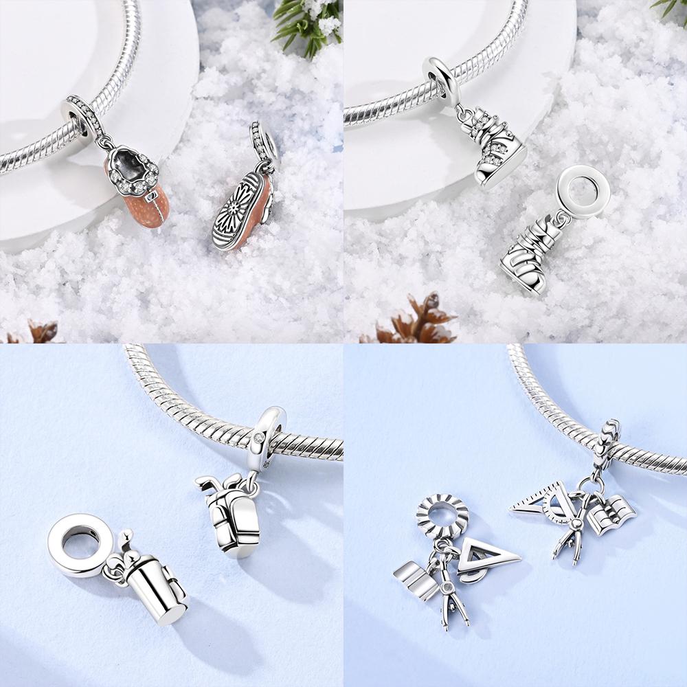 Original Copper Charms Purple Magic Hat Boy Medical Kit Pendant Shoe Beads Fit Bracelet Jewelry Women Fine Gift Accessory