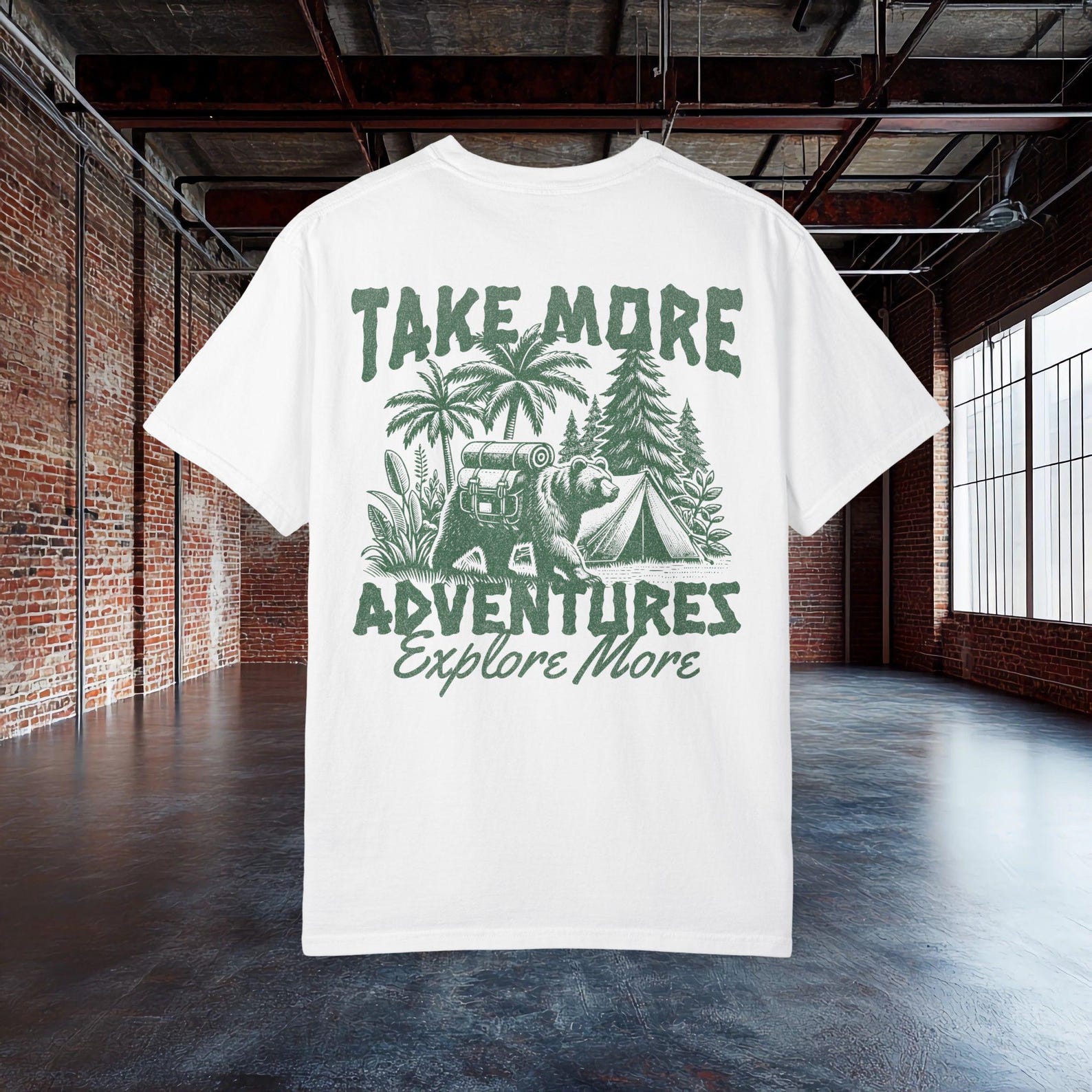 Take More Adventures Shirt, Camping Bear T shirt, Explore More Tee, Nature Lover Gift, Hiking Shirt, Outdoor Adventure Graphic Tee XL