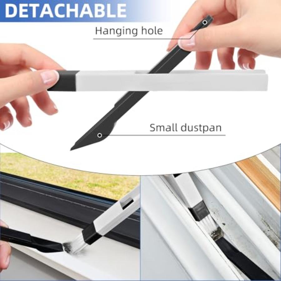 7Pcs Crevice Cleaning Brush, Multifunctional Window Track Cleaning Tools and Window Groove Cleaning Brush, Home Kitchen Bathroo