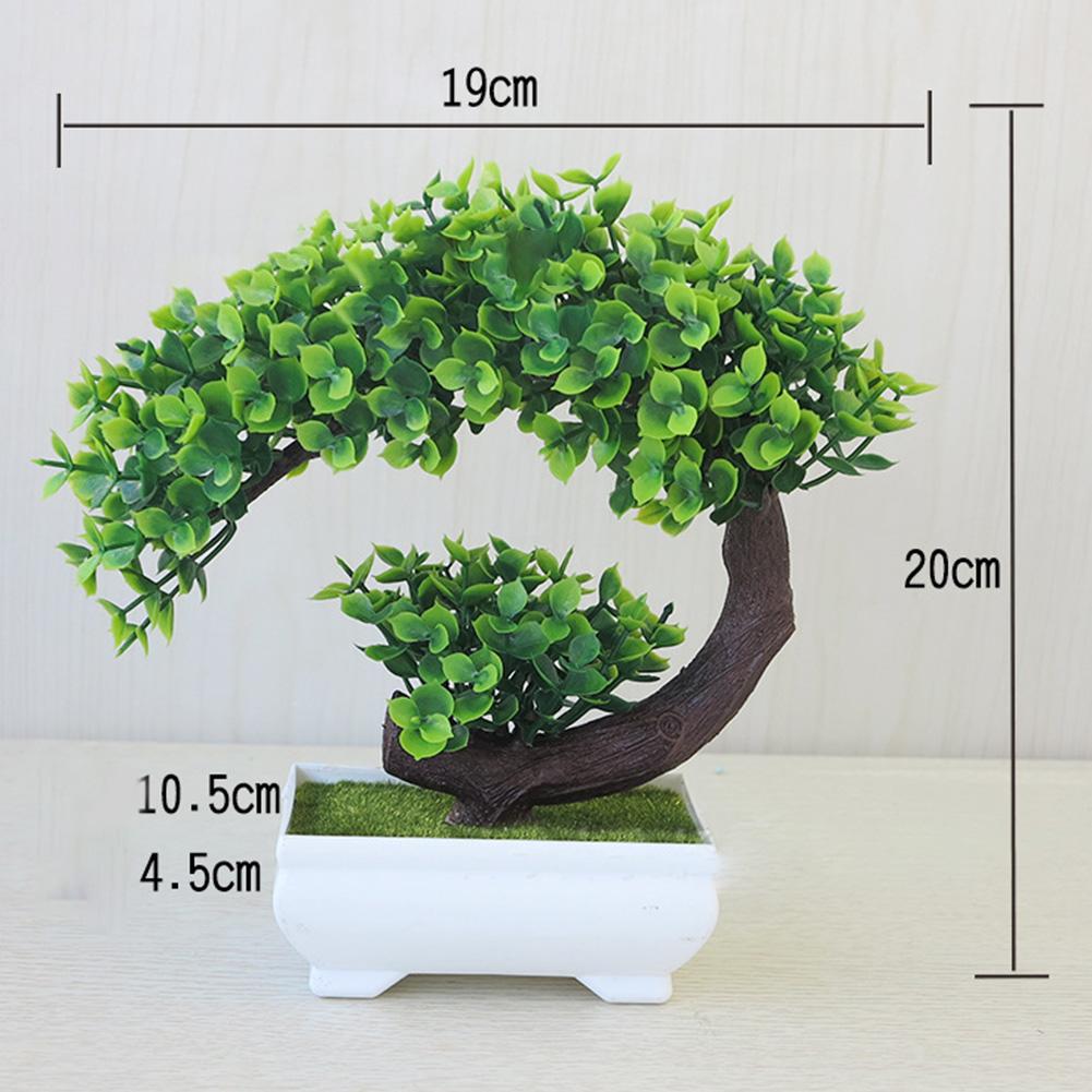 Fogliame Realistico Albero in Miniatura Pianta Artificiale Costruzione in Plastica
