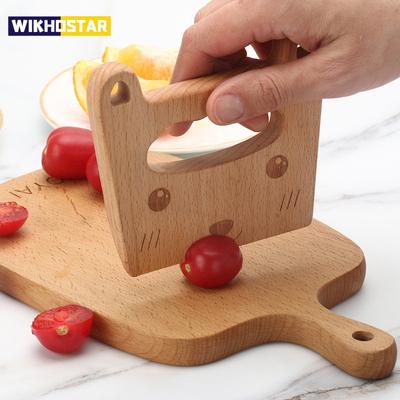 Wooden Kids Cutter Cute Shape Kitchen Tool For Cutting Veggies Cooking Tools For Children Safe Kitchen Cutting Toy DIY Tool