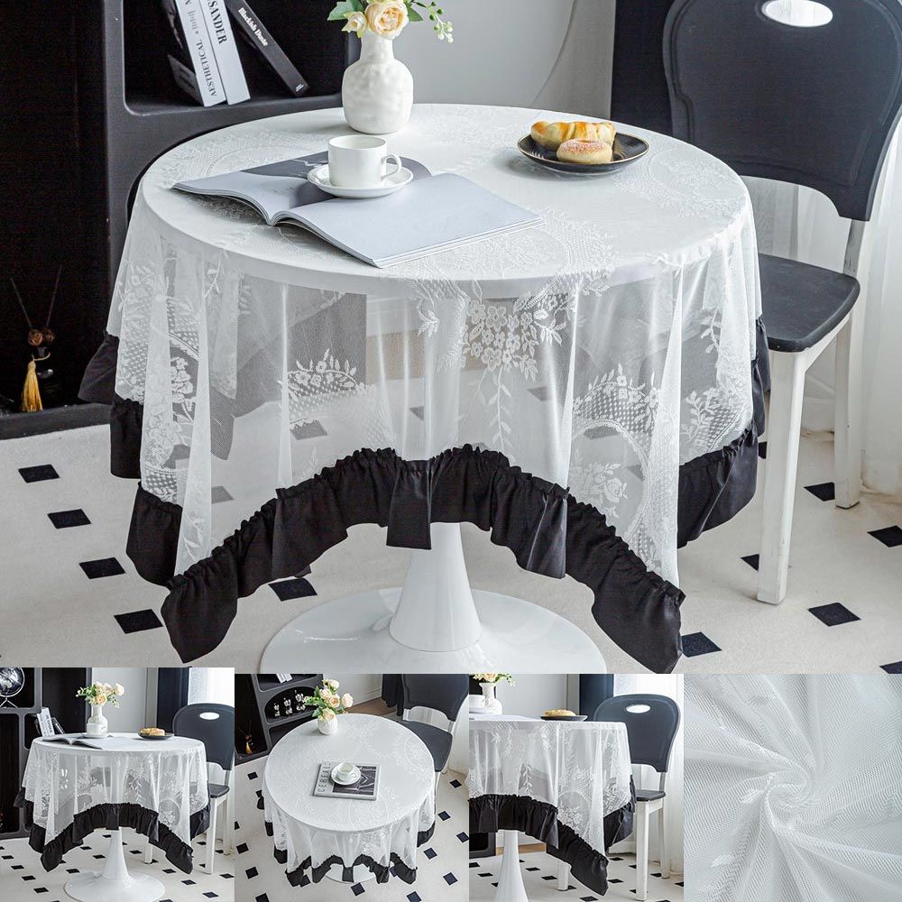 Vintage Lace Tablecloth Round Rectangular Dining Table Coffee Table Tablecloth Artistic Cover Cloth