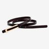 Women's Retro Gold Thin Genuine Leather Waist Cincher Belt