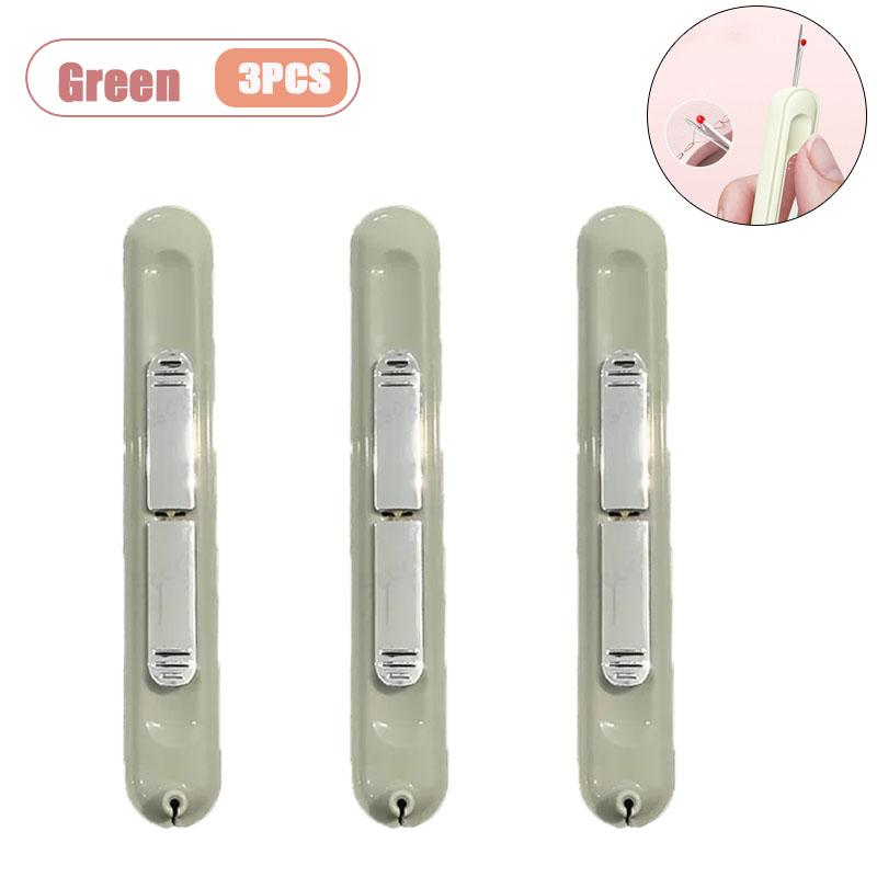 2 in 1 Easy Threader Sewing Needle Threading Tool for Elderly Multifunction Hand Sewing Tool with Built-in Thread Cutter Ripper