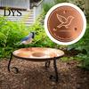 Outdoor Garden Bird Bath Accessories Copper Disc, Water Purifier Pure 3 Point Decorative Waterscape Support, 4 Inch Purification Disc for