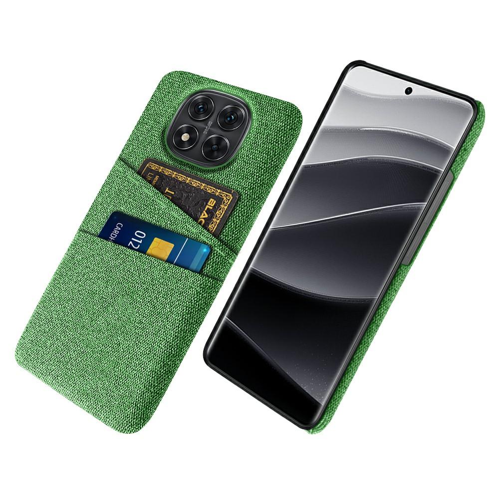 Für Xiaomi Redmi Note 14 Pro 5G/Poco X7 5G Hülle Stoff+Hartes PC Handy-Cover mit Dual-Kartenfächern