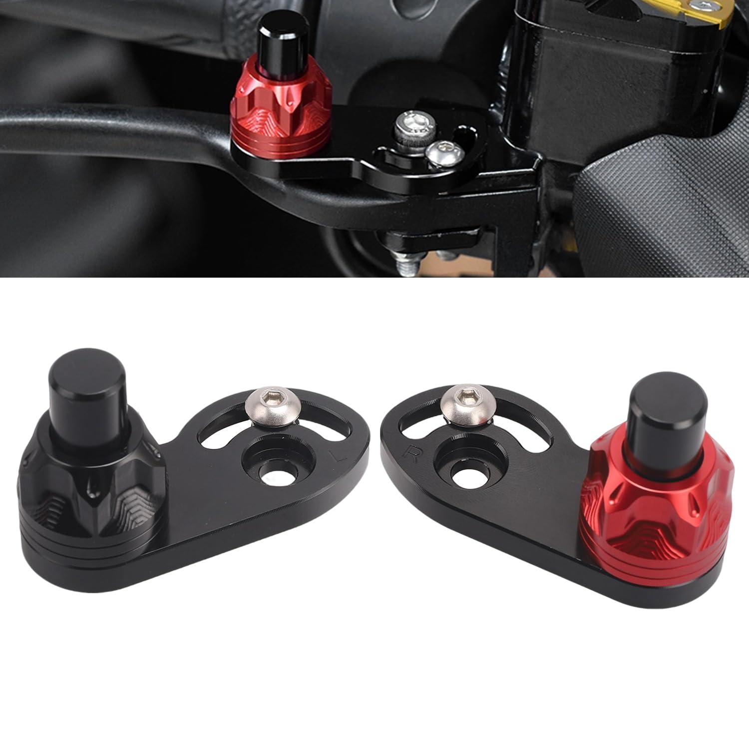 

Универсальный переключатель стояночного тормоза для мотоцикла с простым руководством по эксплуатации. Предотвращает парковку на склонах и совместим с Cross Cub, Super Cub, Monkey. чёрный