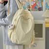 Korean Style Lightweight Backpack - Versatile Solid Color for Students and Women
