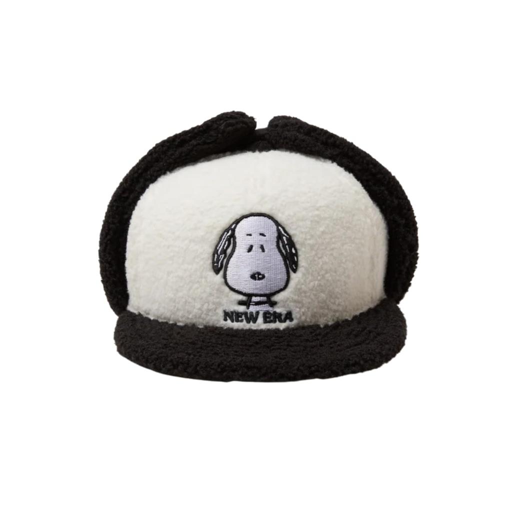 New Era 59FIFTY Dog Ear PEANUTS Snoopy White with Black Size 7 Visor, 1/8 (56.8cm)