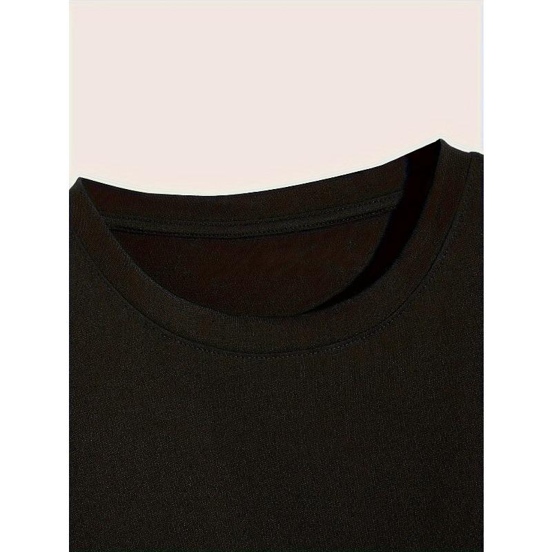 [Casual T-Shirt] Men's Black Peach a Poker Pattern Casual T-Shirt-Soft Blending, Round Neck, Short Sleeve, Machine Washable