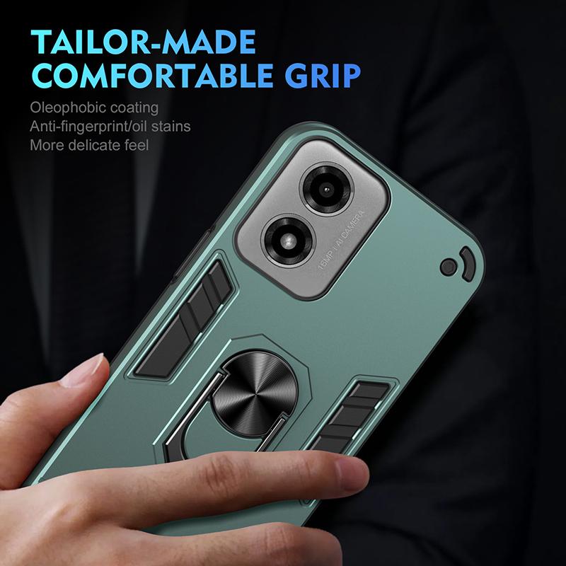 Shockproof Hard Armor Cover Case For Motorola Moto G04 G13 G14 G20 G23 G24 G30 G31 G32 G34 G35 Car Magnetic Ring Holder Cover