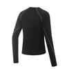 Li-Ning Fitness Series Sports Round Neck Slim Fit Versatile Comfortable Casual Long Sleeve T-Shirt Women T-Shirts Black ATLV268-4