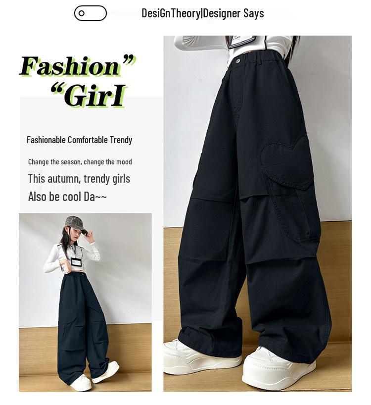 Mädchen Cargo Hose mit weitem Bein - Kollektion Frühling/Herbst 2025
