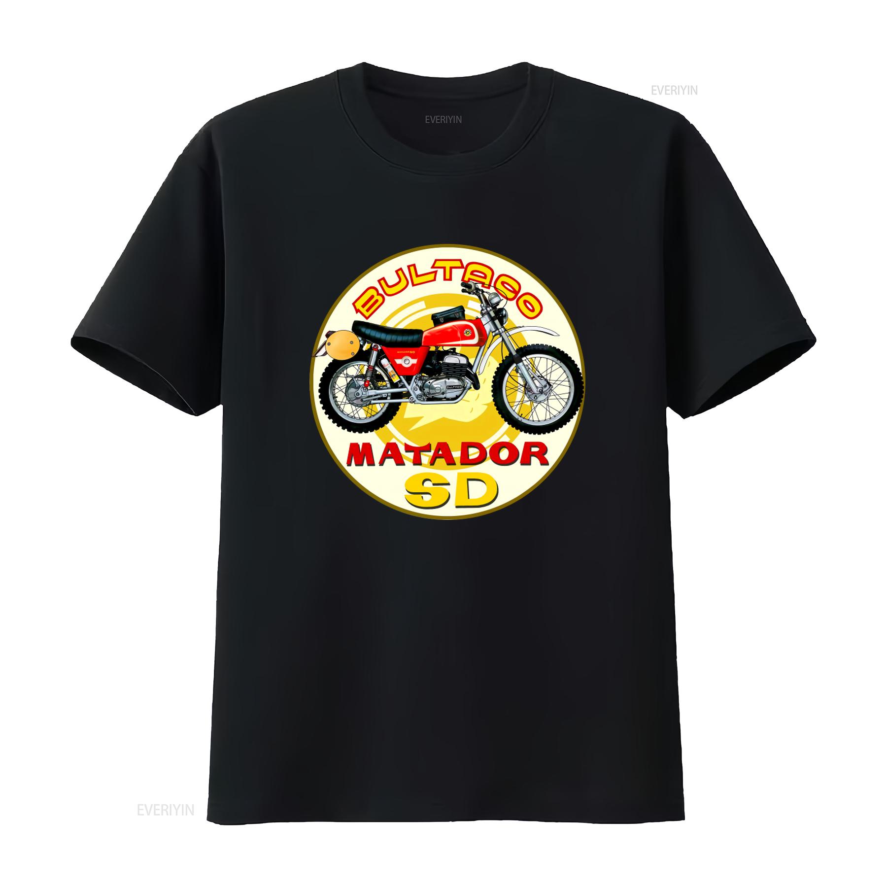 

Bultaco Matador SD Motorcycle Print Mens T Shirt Retro Style Fashion vintage Washed Casual fashion Unisex Comfortable 4XL