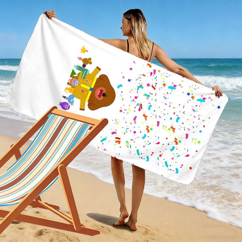 Hey Duggee Print Beach Towel, Large Soft Quick Dry Towel for Beach Camping Swimming