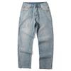 Light Blue Denim Men's Spring New Arrival Washed Pure Cotton Soft Pants Distressed Retro Micro Elastic Loose Casual Pants
