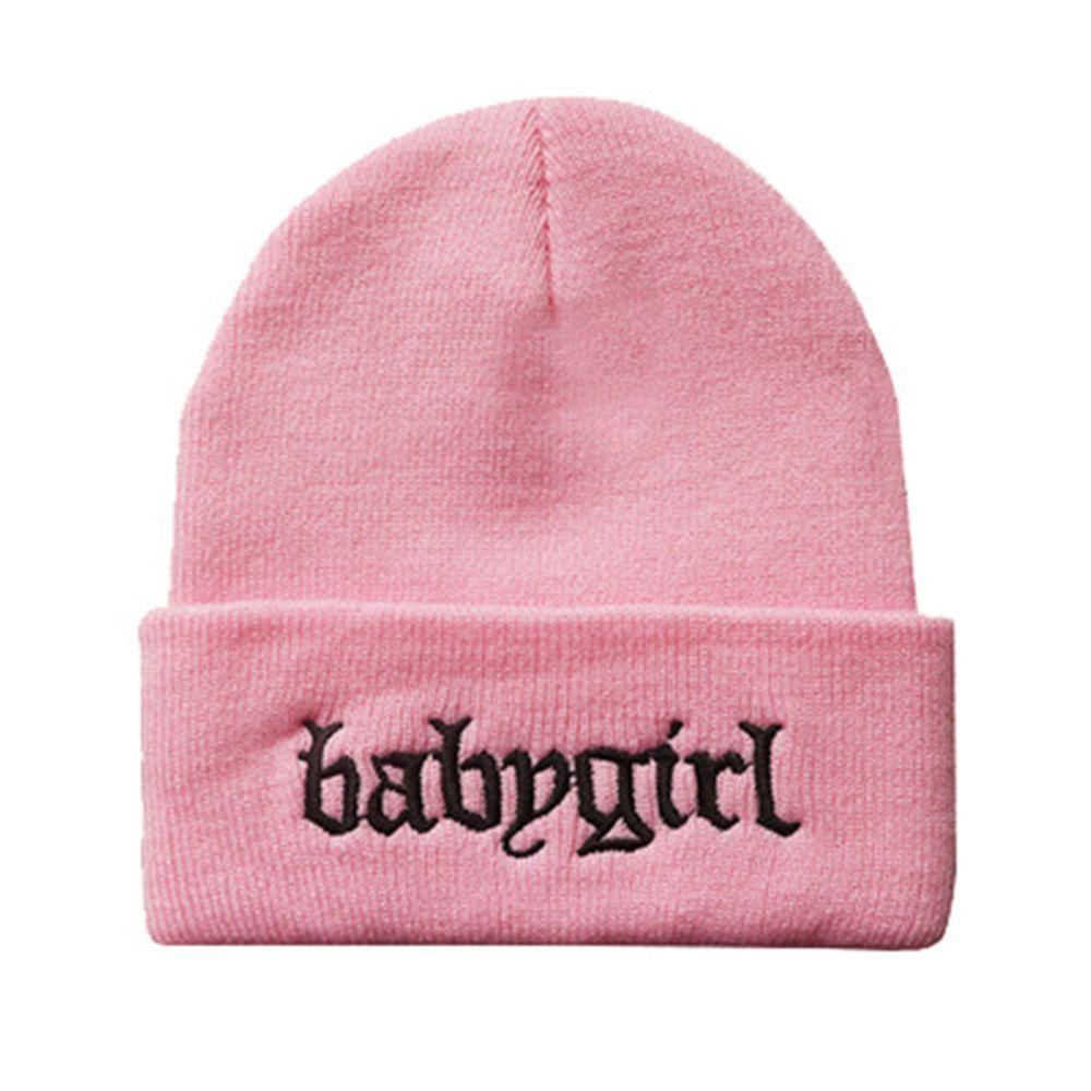 Send girlfriend Hip hop cold cap Embroidery Warm hood Knitted hat Babygirl Wool cap Winter