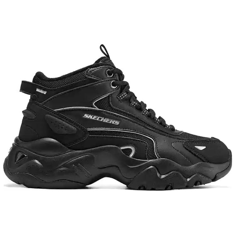 Skechers DLites 3.0 Comfortable Soft Durable Mid-Top Casual Shoes Women Sneaker Black 168015-BBK