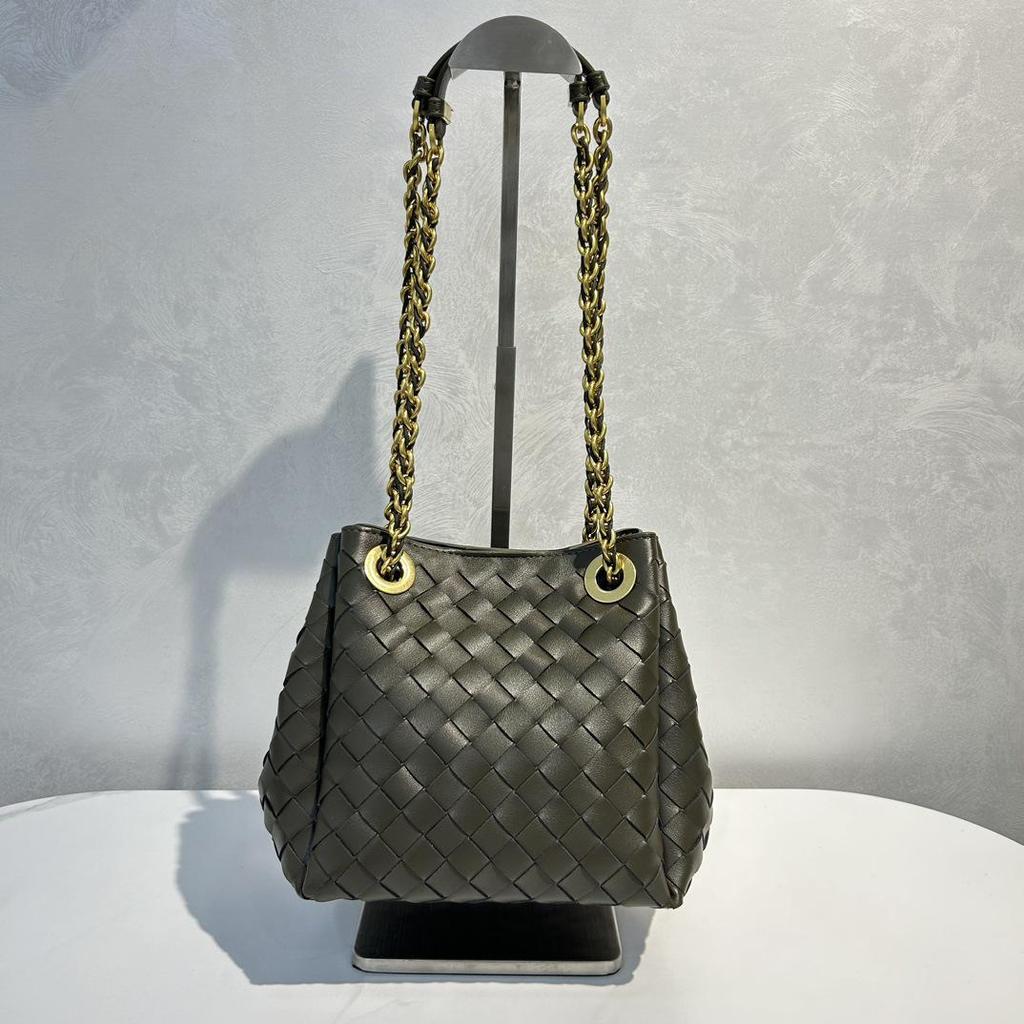 2025 Women's Handmade Leather Woven Chain Bag – Versatile Shoulder & Messenger Bag