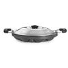 CELLO Non Stick Appam Patra Pan For Quick Healthy Cooking With 12 Cavity And Steel Lid Easy Clean Gold Black Design