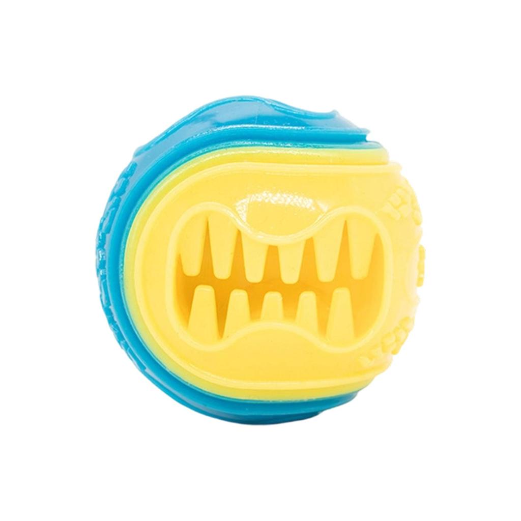 Interactive Dog Chew Toy Ball, TPR Squeaky Dispensing Dog Toys For Aggressive Chewers, Slow Feeder Puzzle Toy For Small Medium Large Dogs, Teeth