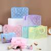 1pcs Transparent Travel Toilet Bag Waterproof PVC Toilet Bag, Waterproof Storage Cosmetic Bag with Zipper Handle Belt, Carry-on Airport Cosmetic Bag