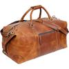Bag Leather Duffel Travel Duffle Luggage Gym Weekend Tan Brown Vintage Overnight