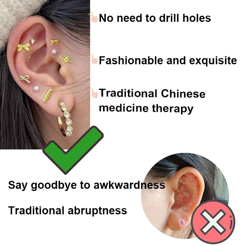 20PCS/Sheet Fashion Pearls Ear Point Stickers Ear Pressure Stick Acupuncture Auricular