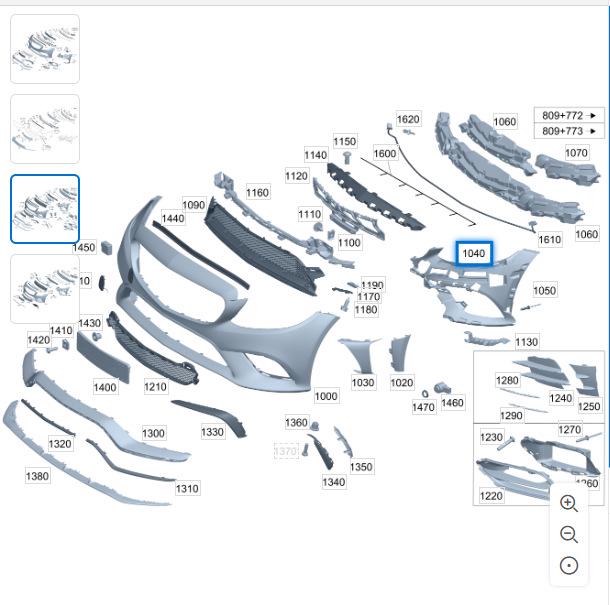 Mercedes-Benz W205 C200 Front Bumper Bracket Liner (A2058855502, A2058855602)