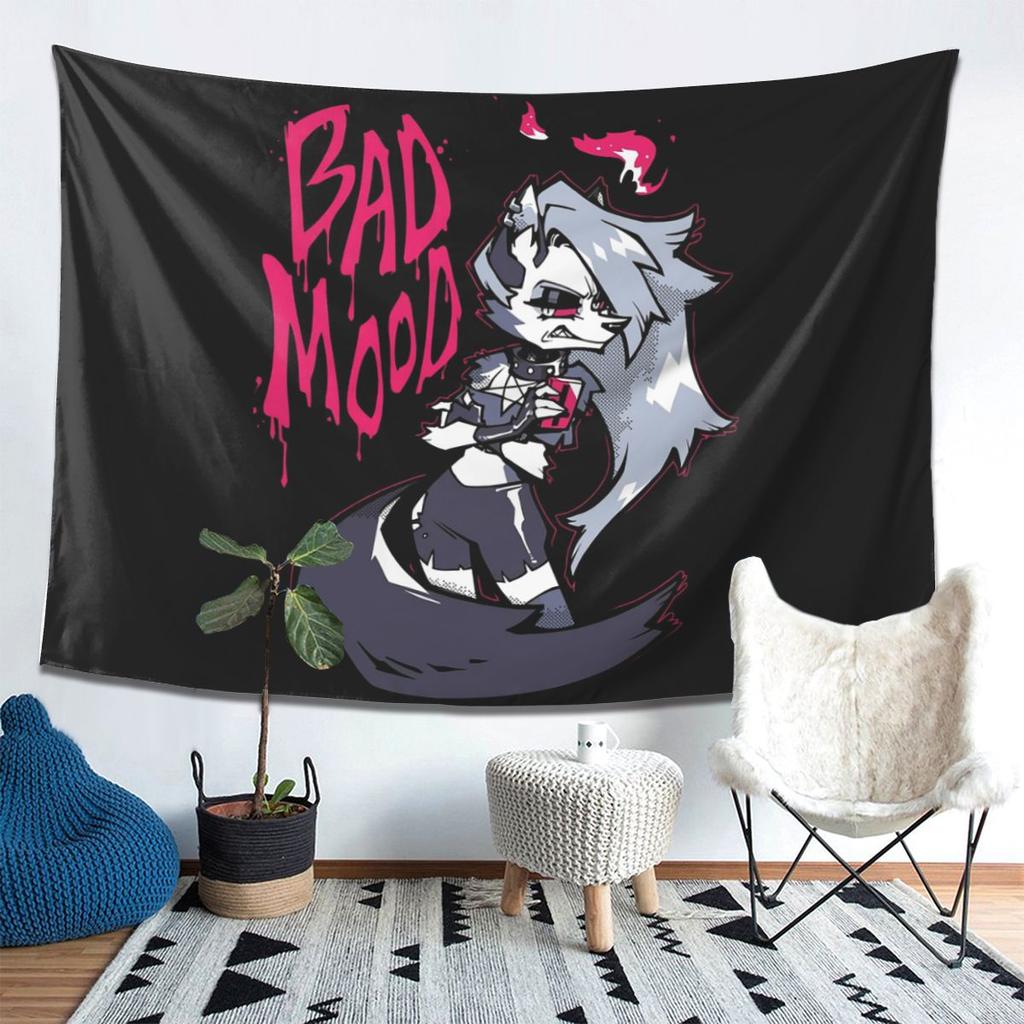 Loona Collage Helluva Boss Anime Tapestry Wall Hanging Aesthetic Home Decoration Tapestries for Living Room Bedroom