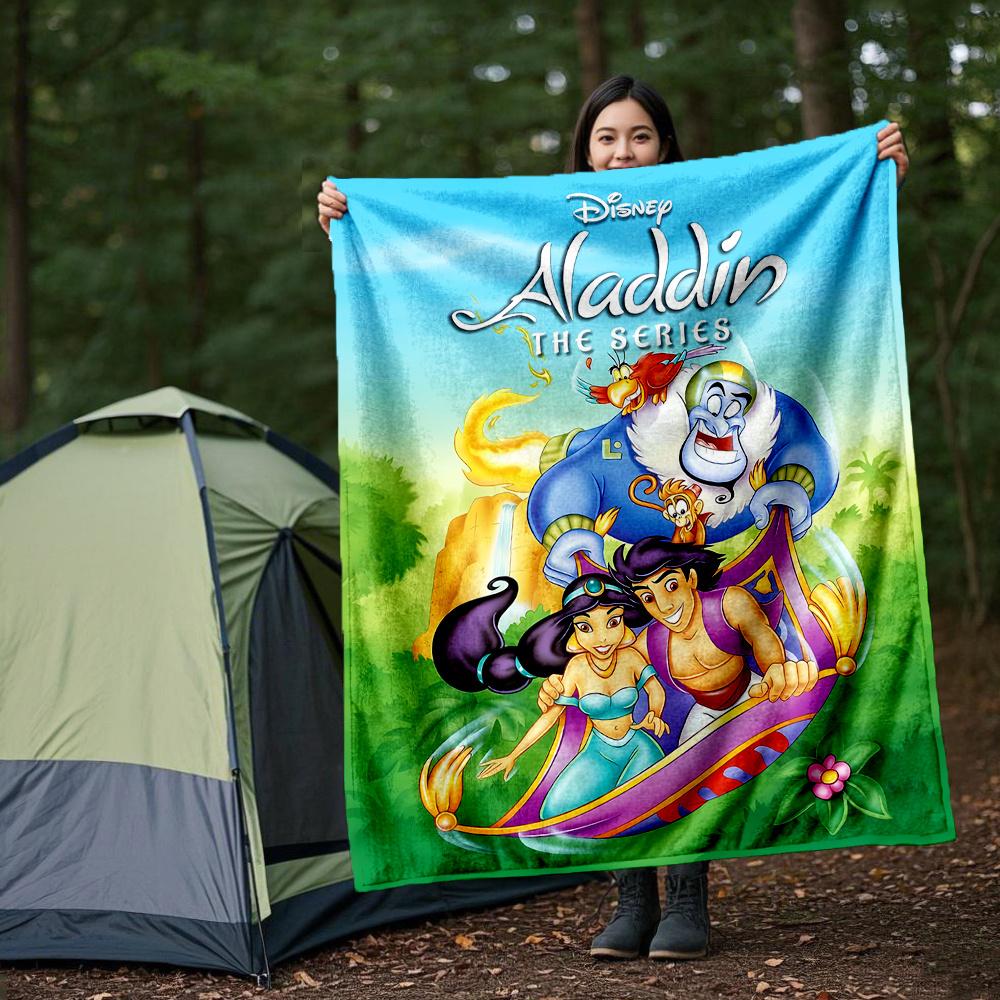 

1pc, Disney Aladdin The Serics Blanket Soft and Cozy for All Seasons, Living Room, Travel, Camping, Car Blankets 80x120cm
