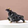 Bull Statue Geometric Resin Bull Decor Home Decoration for Friends Family Offices Rooms Desktop Nightstand Bookshelf Desk