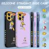 Cute Cartoon Astronaut Phone Case for iPhone 15 14 13 12 11 Samsung Galaxy S23 S22 A52 A52S Soft Full Protection Square Liquid Silicone Cover