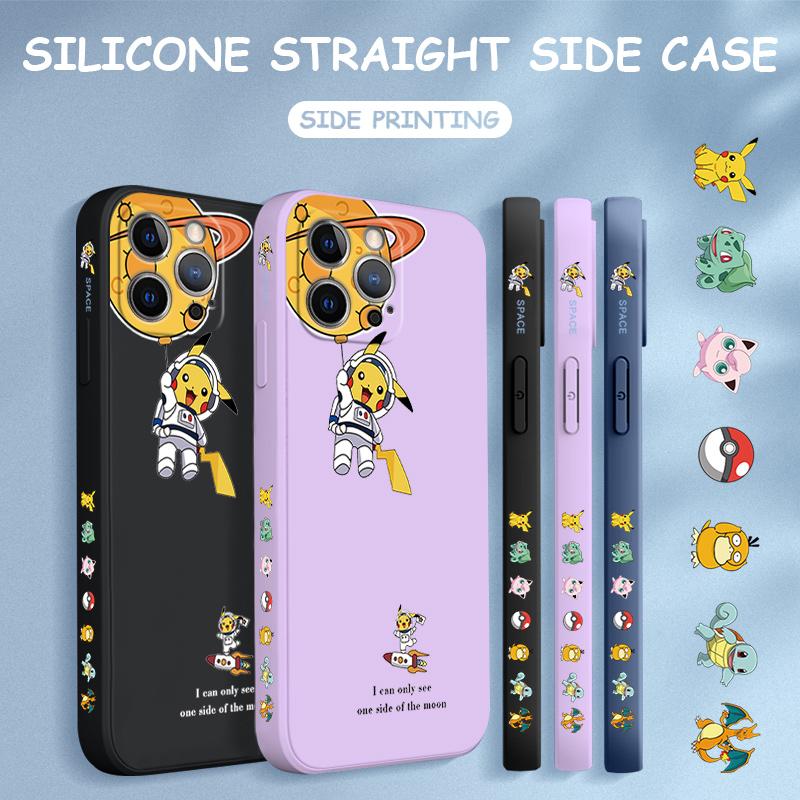Cute Cartoon Astronaut Phone Case for iPhone 15 14 13 12 11 Samsung Galaxy S23 S22 A52 A52S Soft Full Protection Square Liquid Silicone Cover