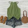 Women’s Bohemian Sleeveless Tank Top with Neck and Relaxed Fit for Outdoor and Casual Wear Comfortable Layer