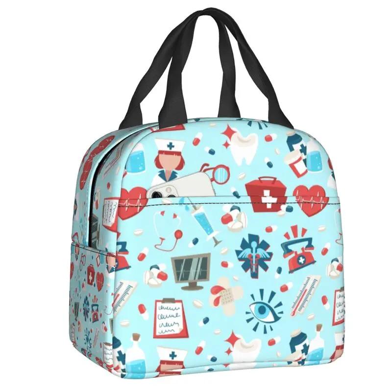 Ärzte Krankenpflege Krankenschwester Lunchtasche Männer Frauen Kühltasche Warm Isoliert Brotdose für Kinder Schulkinder