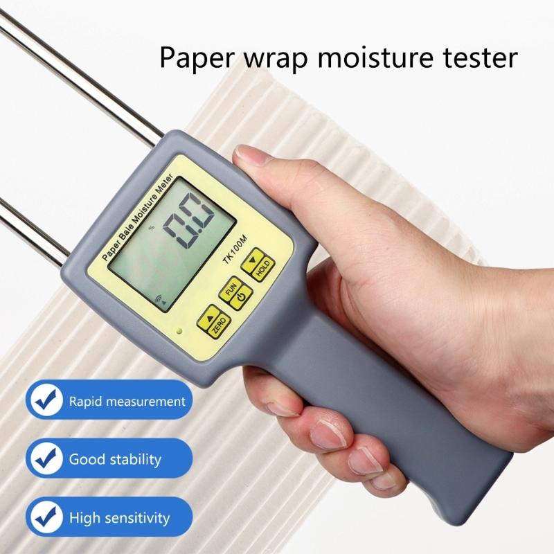 Accurate Paper Dampness Tester Insert Digital Paper Hygrometer Pin Humidity Testing Tool Essential for Printing Industry