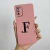 For Xiaomi Redmi Note 10 5G Case Redmi Note 10T 5G Cover M2103K19G Cute Initial Letters Square Phone Case Shockproof Back Cover