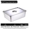 Deepened Stainless Steel Square Basin with Oil Draining Rack & Lid