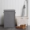 67L Large Capacity Laundry Basket Dirty Clothes Basket Bucket Cotton Folding Square Dirty Clothes Anti-Dust Storage Basket