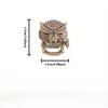 1pc Pure Brass Domineering Leopard Car Keychain Creative Retro Chinese Style Male Tide Motorbike Key Chain Charm Car Ornament