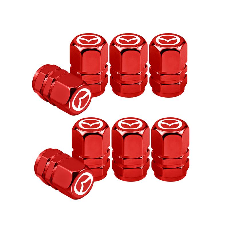 4/8Pcs Car Wheel Tire Valve Stem Cover Dustproof Cap Accessories For Mazda 2 3 6 5 Atenza CX3 CX5 MX5 CX7 Axela CX30 CX90 CX60 C HTYJ
