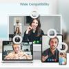 Selfie Ring Light , Rechargeable Selfie Fill Light with Retaining Clip On, Video Conference Light for Phone, Laptop, Zoom Meeting, Make up