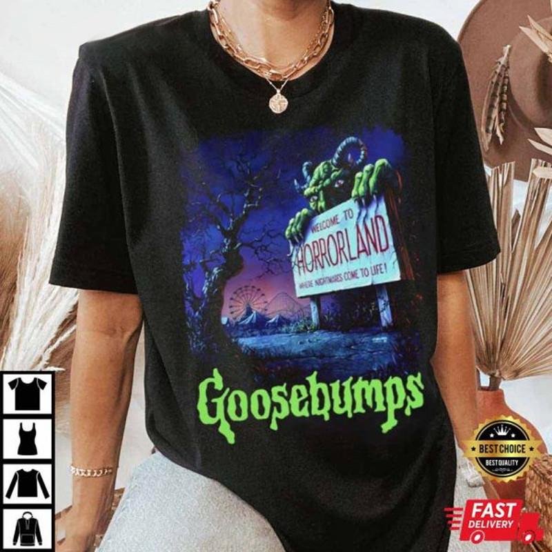 Goosebumps Horrorland Halloween T-Shirt Retro Horror Book Gift Tee XXL
