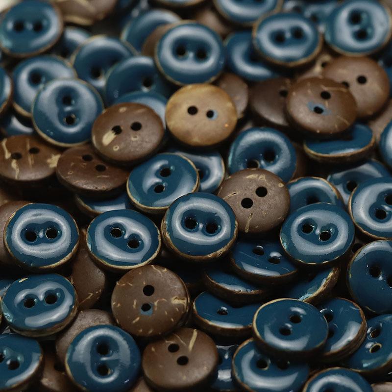 5Pcs Pure Natural Coconut Shell Buttons Pig Nose Shaped Diy Ledger Pendant Buttons Sweater Shirt Decorative Buttons