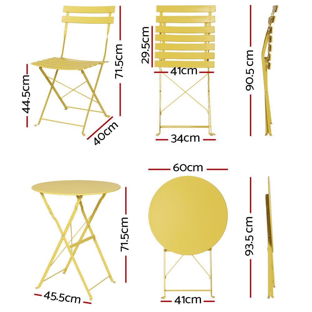 Patio Furniture Sets Gardeon Outdoor Setting Bistro Table And Chairs Folding Patio Furniture