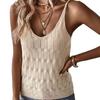 Letní Dámská Jednobarevná Košilka Vesta Pletené Špagetové Pásky Spodní Košile Ležérní Zeštíhlení